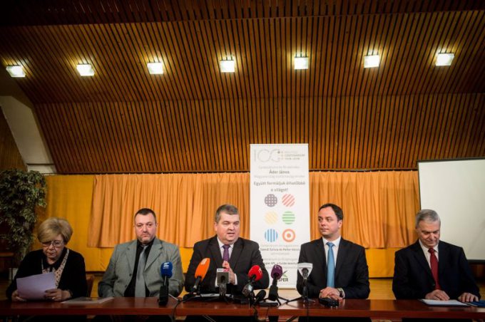 Centenáriumi MVGYOSZ sajtótajékoztató a nagy teremben