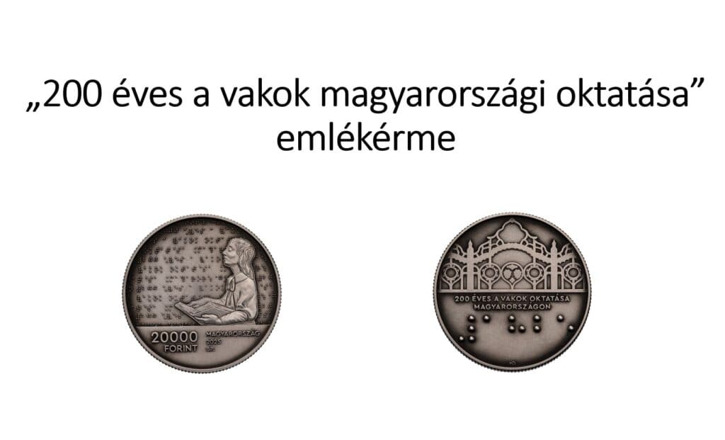 200 éves a vakok oktatása emlékérme